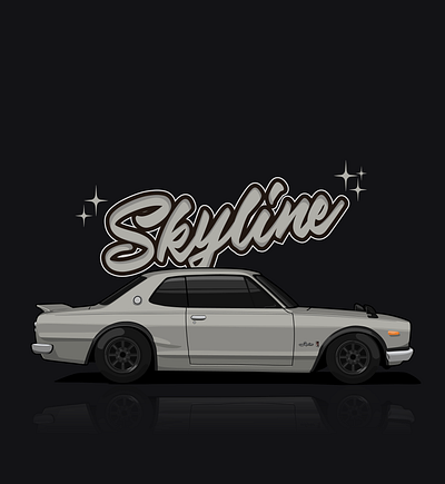 Nissan Hakosuka art branding cars design illustration logo ui vector