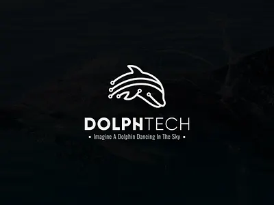 Dolphin Technology logo branding dolphin logo graphic design icon logo design modern minimalist technology logo