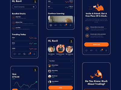 Mobile Trading animation app mobile product trading ui ux