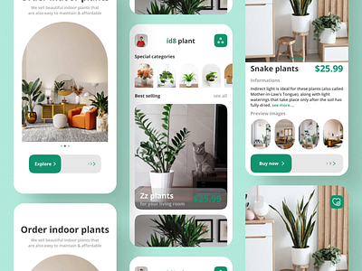 🌲 plant app animation app design eco green ideate mobile plant ui zesan