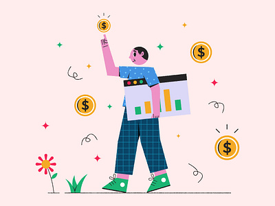Money for business art business drawing flat illustration illustration illustration art money shape