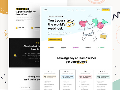 Hosting Service agency business cloud corporate creative hosting illustration landing marketing minimal startup ui userinterface