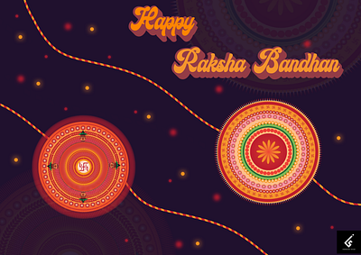 Happy Raksha Bandhan branding design ill illustration logo typography vector