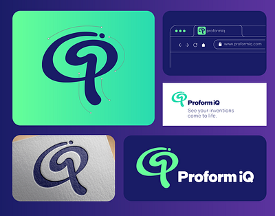 Proform iQ Logo Mock Up brand branding company graphic design illustration logo