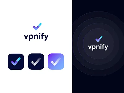 Vpnify logo & app icon app app design app logo app ui application branding cloud crypto cyber hosting internet logo ui user interface vpn wifi