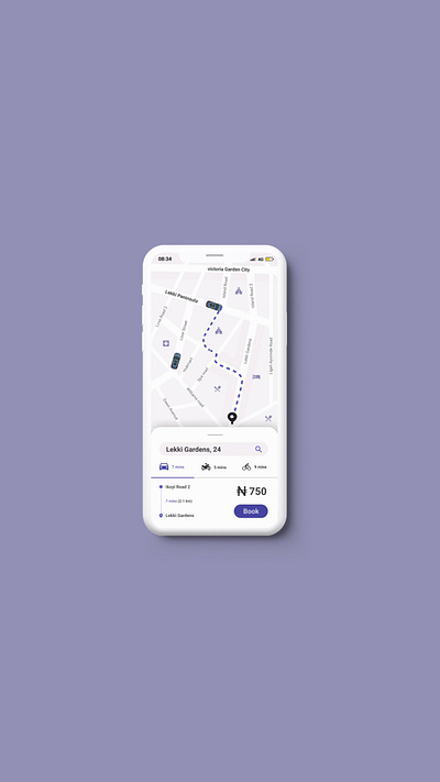 A location tracker for a private taxi company. Daily UI day 20.