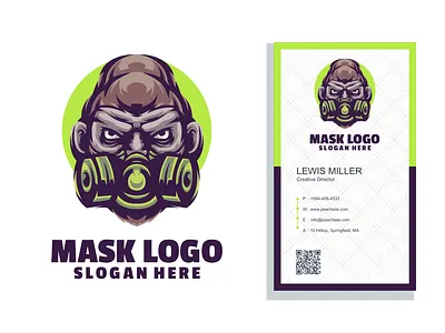 Mask logo designs virus