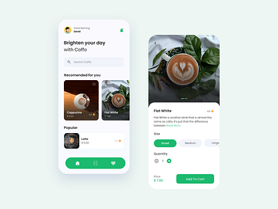 Coffe App UI app coffe design mobile ui ux