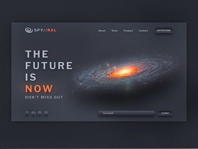 SPY//RAL - Dark, Slight Neumorphism Design design freelance galaxy graphic design neumorphism stars ui universe ux ux design uxdesign web web design webdesign website