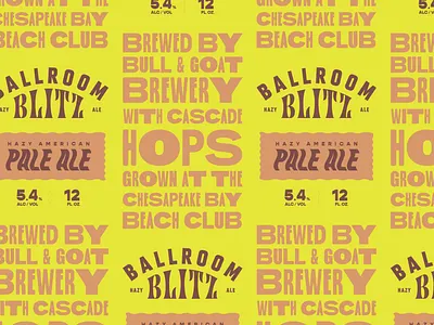 Ballroom Blitz beer beer can branding brewery design icon logo type vintage