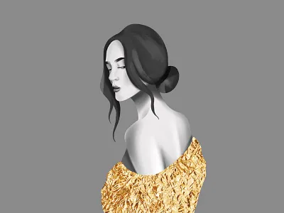 Woman in Gold art creativity design gold graphic design illustration illustrator perfect vector vector vector illustration women illustrators