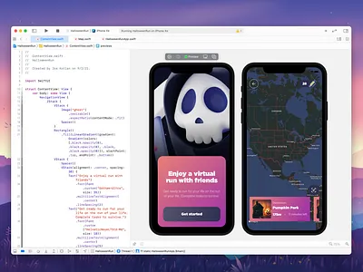 Halloween Run in SwiftUI app halloween map swift swiftui