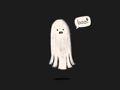 Spooky Ghost boo ghost halloween illustration scary shaketember texture