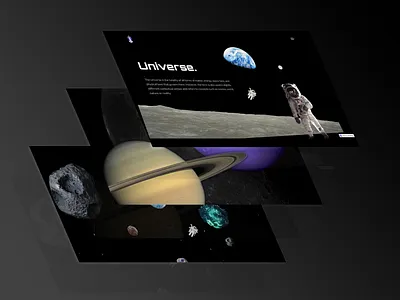 Parallax Universe 3d design dribbble illustration logo lottie animation parallax photoshop ui ux web design web development webflow