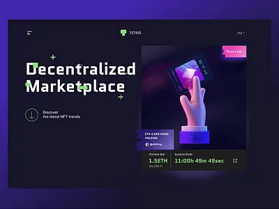 NFT Marketplace crypto graphic design landing page nft ui web web design