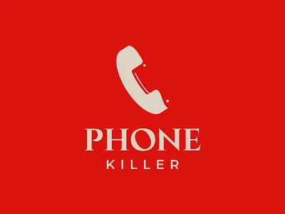 Phone Killer branding call combination logo design dual meaning logo horror icon illustration knife logo logodesign logotype phone simple ui ux