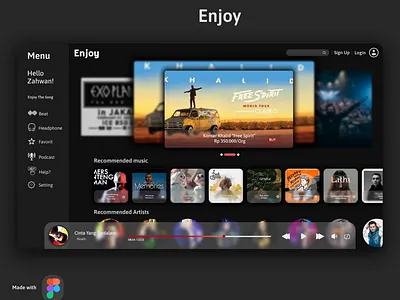 Web Music Player "Enjoy" ui web