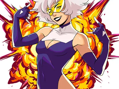 Dynamite anime art characterdesign comic explosion illustration panama superhero