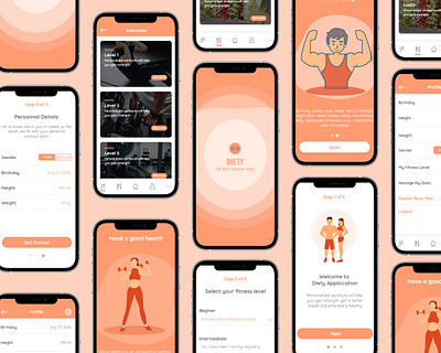 Diety Mobile Healty life App beginer design indonesia ui ux