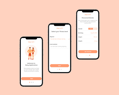 Diety - Welcome & Personalized App beginer design indonesia ui ux