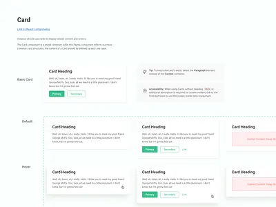 Card Component component css design systems designops documentation figma interaction specs styles system system design ui ux web web design
