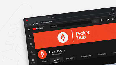 Proket Tiub - Youtube Channel Mockup branding design illustrator logo logo design logomark minimal minimalism mockup ui youtube