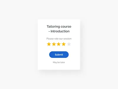 Rating Card UI design card design illustration logo ui uides uidesign uiux
