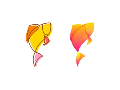 GoldFish animal aquarium branding bright colorful design fish gold goldfish illustration logo mascot modern ocean pet sea vector