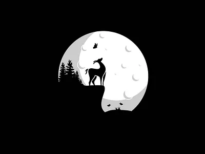 Deer Moon 3d animation graphic design logo motion graphics ui