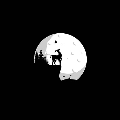 Deer Moon 3d animation graphic design logo motion graphics ui