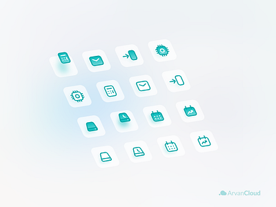 Arvan Cloud's icons fill and liner - Part 1 arvan icon icons iran tehran ui ux