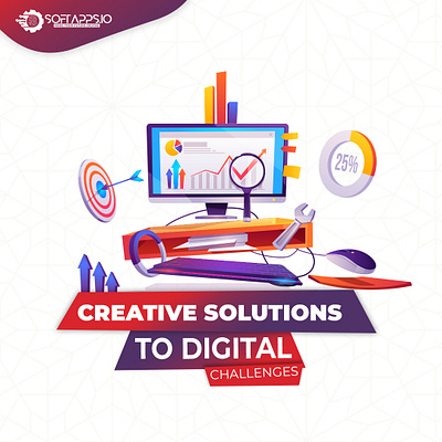 Creative Solutions To Digital Challenges app application design illustration logo ui