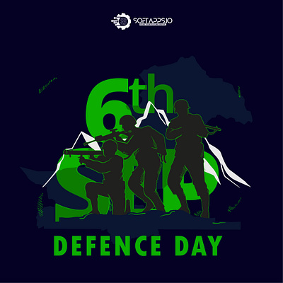 6th September (Defense Day) design illustration logo ui