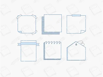 BuJo Note Doodles adobeillustrator art bulletjournal bulletjournaling design digitalart digitaldrawing doodles drawing illustration stationary stickynotes