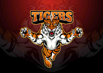 Tiger Mascot Logo angga agustiya animal art draw logo mascot tiger vector