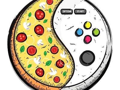 Video Games and Pizza Yin Yang pizza video games yin yang