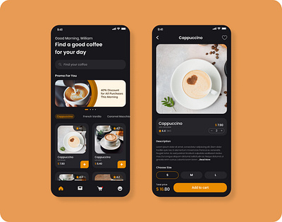 Coffee Shop App Design app app design apps design branding coffee app coffee app design coffee shop coffee shop app design design new ui design ui ui design