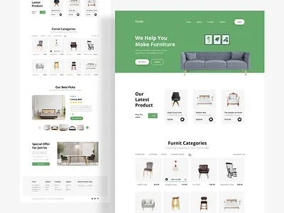 Furnit - Furniture Landing Page agency clean creative design furniture furniture landing page home page landing page landing page design product ui uiux ux web web design webdesign webpage website website design websitedesign