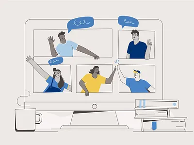 College email cover call illustration community digital illustration editorial email cover ill illustration illustrator remote illustration remote onboarding student illustration