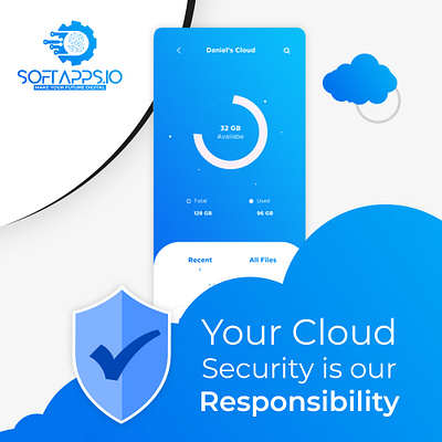 Your Cloud Security is our Responsibility application branding design illustration logo typography vector