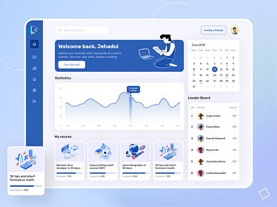 LMS- e learning platform admin dashboard design e learning elearning lms sass ui ui design uiux