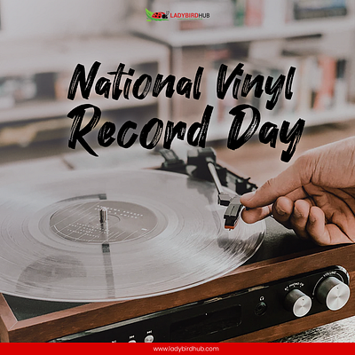 National Vinyl Record Day application design illustration logo vector