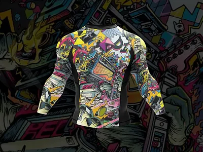 Rash Guard branding design fight graphic design illustration logo mma print rashguard sublimated vector