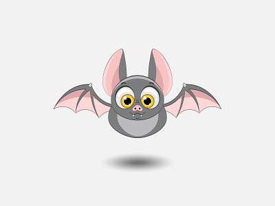 Cute baby bat. bat cute design fanny halloween icon illustration vector