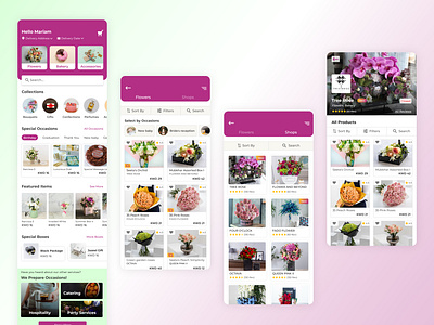 Tam - Flowers & gifts Delivery design flowers gifts home homesceen illustration mobile product ui ux uxdesign