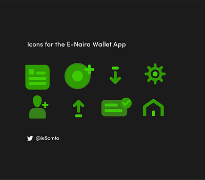 Icons for the E-Naira Wallet App custom icon green icon icon design icons