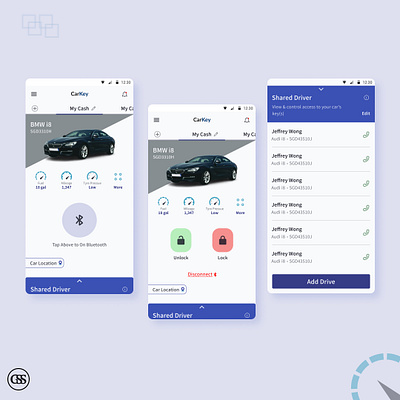 Carkey car car share carkey carlock design figmadesign minimal mobileuidesign uidesign ui ux visual design