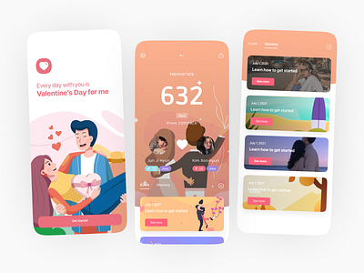 Love Diary App adobe xd app application branding design diary figma icon illustration logo love ui vector