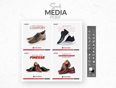 Shoes Social Media Post Design Bundle for Richkid ads post design advertising post design design agency dribbble shoot facebook post design graphic design illustrator instagram post design photoshop social media social media post design trending social media designs