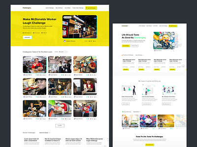 Awesome web design for a challenge site challenge clean fun landing page minimal ui ux web design website